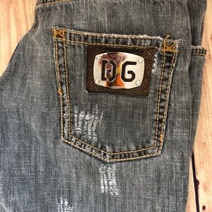 LAST CHANCE! DOLCE & GABBANA Destructed Boot Jeans